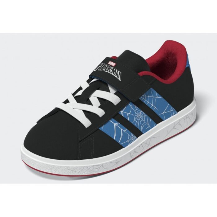 ⁦adidas Kids' Marvel Spider-Man Grand Court Shoes - Black⁩ - الصورة ⁦12⁩