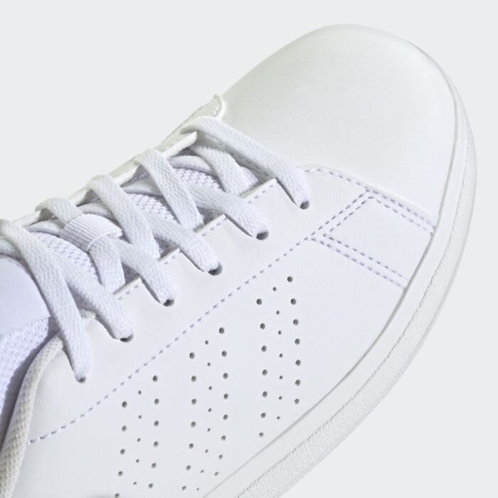⁦adidas Kids' Advantage Base 2.0 Shoes - White⁩ - الصورة ⁦8⁩