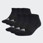 adidas Unisex' Cushioned Sportswear Low-Cut Socks 6 Pairs - Black