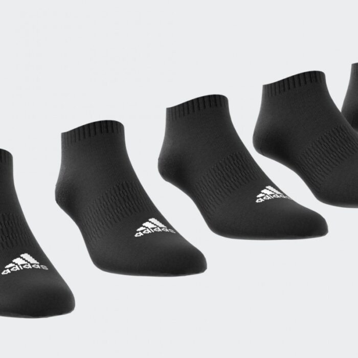 ⁦adidas Unisex' Cushioned Sportswear Low-Cut Socks 6 Pairs - Black⁩ - الصورة ⁦2⁩