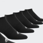 ⁦adidas Unisex' Cushioned Sportswear Low-Cut Socks 6 Pairs - Black⁩ - الصورة ⁦3⁩