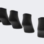 ⁦adidas Unisex' Cushioned Sportswear Low-Cut Socks 6 Pairs - Black⁩ - الصورة ⁦5⁩