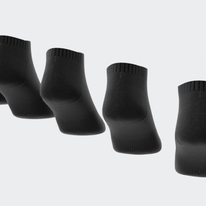 ⁦adidas Unisex' Cushioned Sportswear Low-Cut Socks 6 Pairs - Black⁩ - الصورة ⁦5⁩