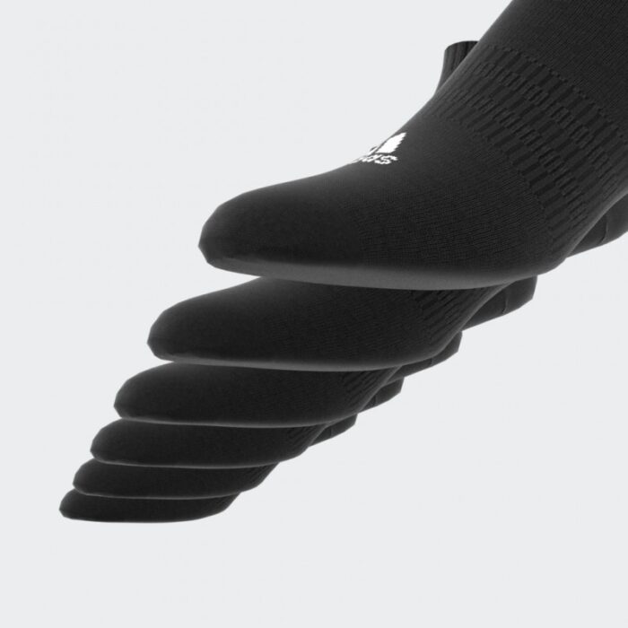 ⁦adidas Unisex' Cushioned Sportswear Low-Cut Socks 6 Pairs - Black⁩ - الصورة ⁦8⁩