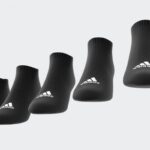 ⁦adidas Unisex' Cushioned Sportswear Low-Cut Socks 6 Pairs - Black⁩ - الصورة ⁦9⁩