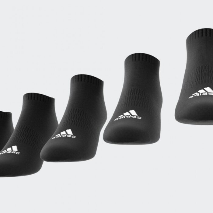 ⁦adidas Unisex' Cushioned Sportswear Low-Cut Socks 6 Pairs - Black⁩ - الصورة ⁦9⁩
