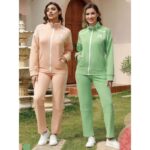 ⁦ترينيغ قطن بأكمام طويلة للنساء لون أخضر⁩ - الصورة ⁦2⁩