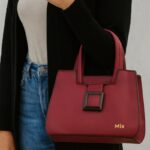 ⁦شنطة كتف لون عنابي⁩ - الصورة ⁦7⁩