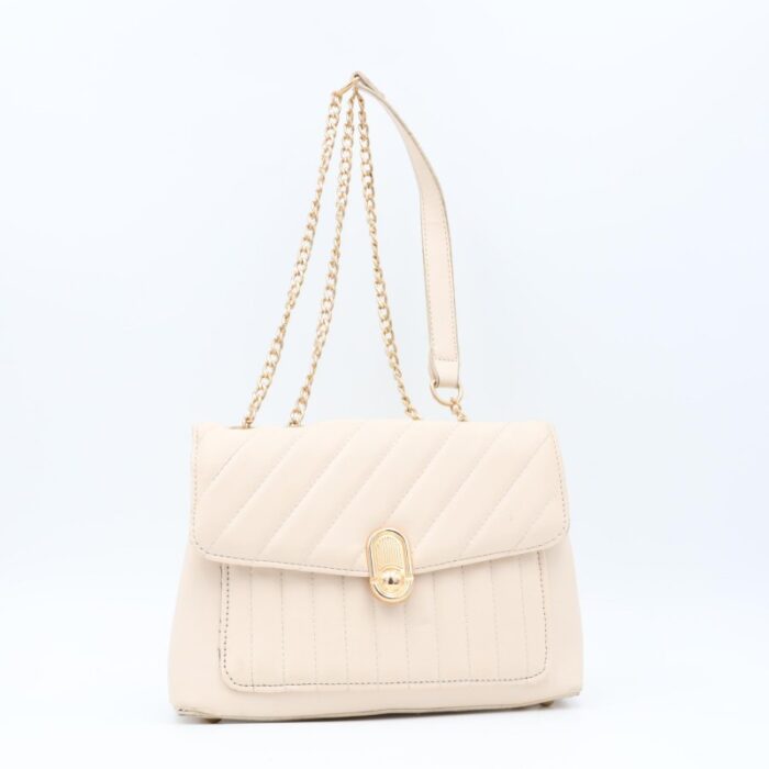 ⁦شنطة كتف لون بيج⁩ - الصورة ⁦3⁩