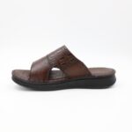 ⁦شبشب جلد طبيعي من SABATO للرجال لون بني محروق⁩ - الصورة ⁦4⁩