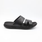 ⁦شبشب جلد طبيعي من SABATO للرجال لون أسود⁩ - الصورة ⁦3⁩