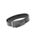 ⁦سير (حزام وسط) رسمي جلد طبيعي للرجال لون اسود⁩ - الصورة ⁦2⁩