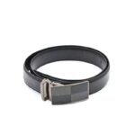 ⁦سير (حزام وسط) رسمي جلد طبيعي للرجال لون اسود⁩ - الصورة ⁦3⁩