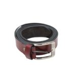 ⁦سير (حزام وسط) جلد طبيعي للرجال لون عنابي⁩ - الصورة ⁦3⁩