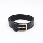 سير (حزام وسط) جلد طبيعي ولادي لون أسود