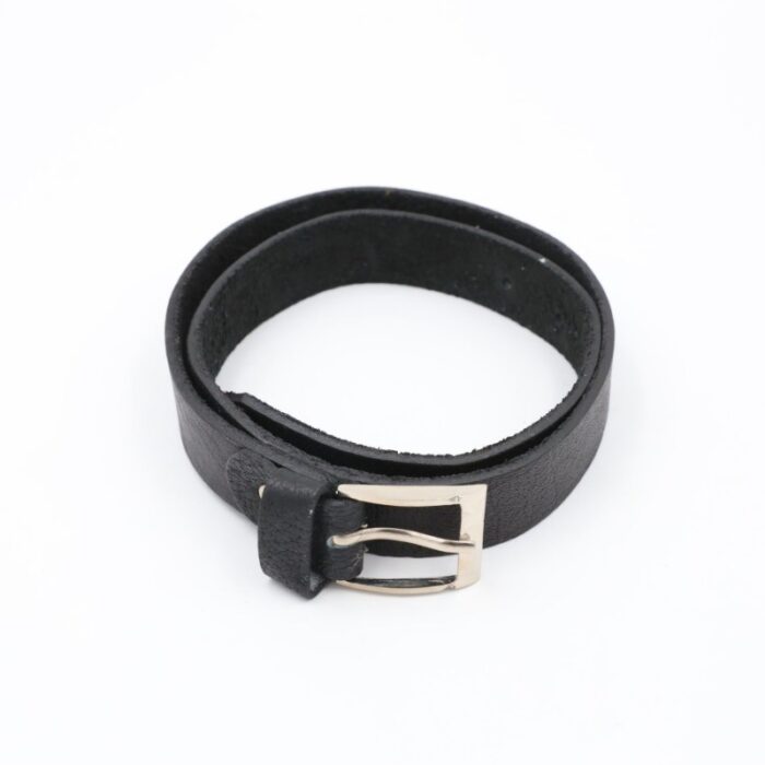 ⁦سير (حزام وسط) جلد طبيعي ولادي لون أسود⁩ - الصورة ⁦3⁩