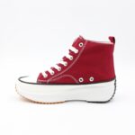 حذاء كاجوال ستاتي لون خمري وأبيض