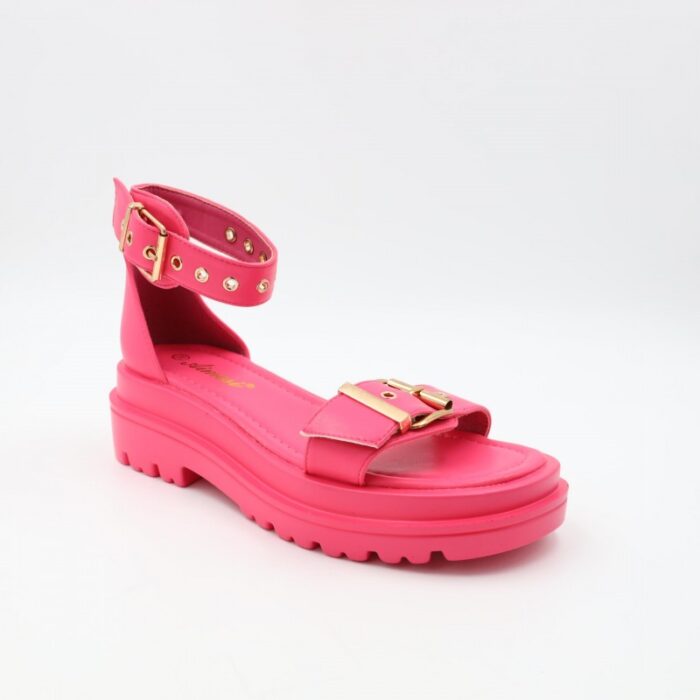 ⁦صندل ستاتي لون فوشي⁩ - الصورة ⁦2⁩