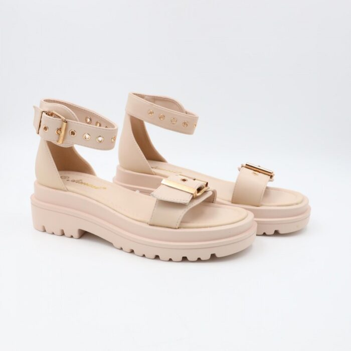 ⁦صندل ستاتي لون بيج فاتح⁩ - الصورة ⁦2⁩