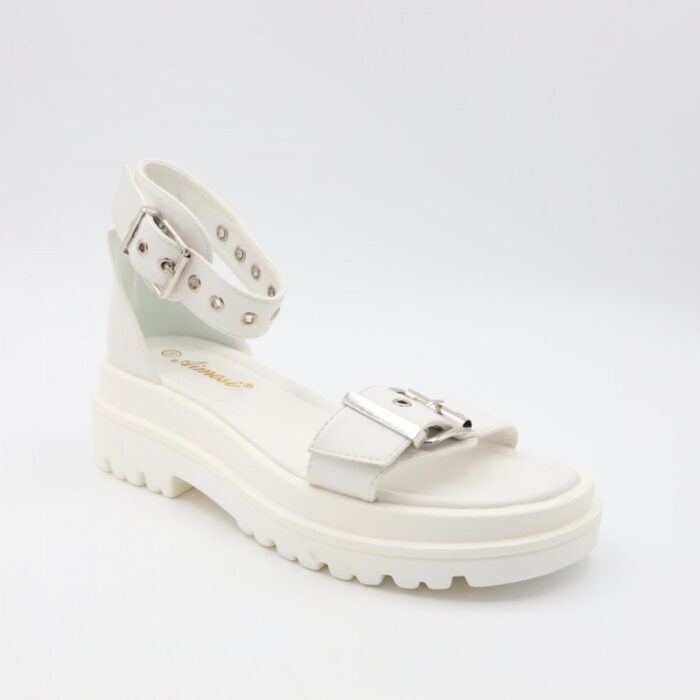 ⁦صندل ستاتي لون أبيض⁩ - الصورة ⁦2⁩