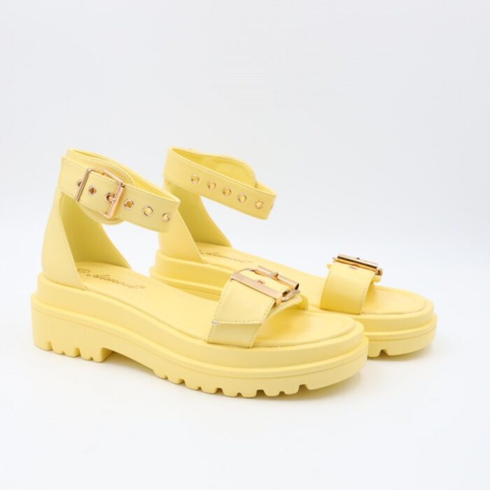 ⁦صندل ستاتي لون أصفر⁩ - الصورة ⁦5⁩