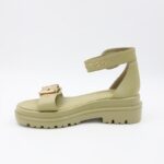 ⁦صندل ستاتي لون زيتي فاتح⁩ - الصورة ⁦6⁩