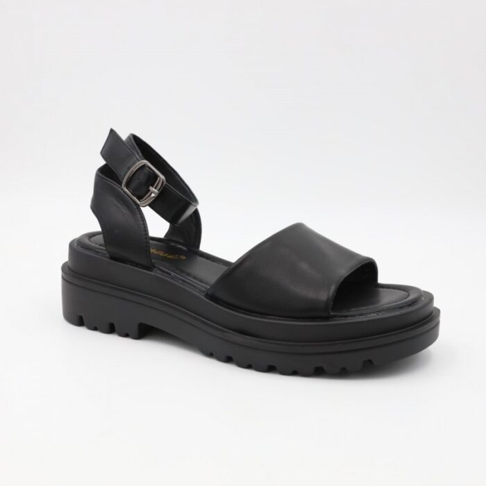 ⁦صندل ستاتي لون أسود⁩ - الصورة ⁦3⁩