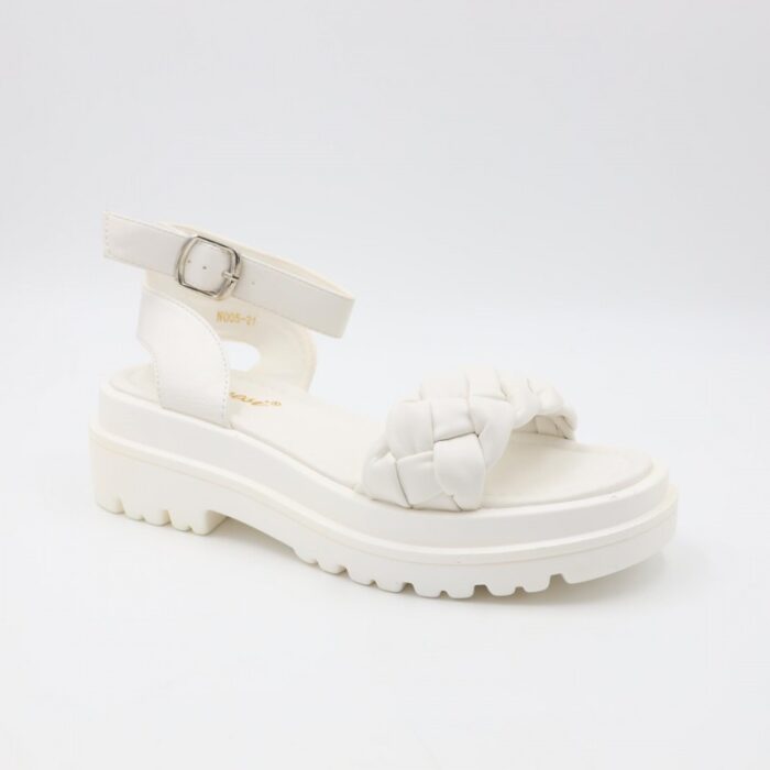 ⁦صندل ستاتي لون أبيض⁩ - الصورة ⁦4⁩