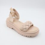 ⁦صندل ستاتي لون بيج فاتح⁩ - الصورة ⁦5⁩