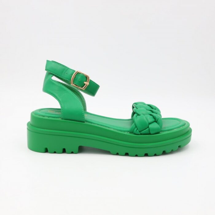⁦صندل ستاتي لون أخضر⁩ - الصورة ⁦3⁩