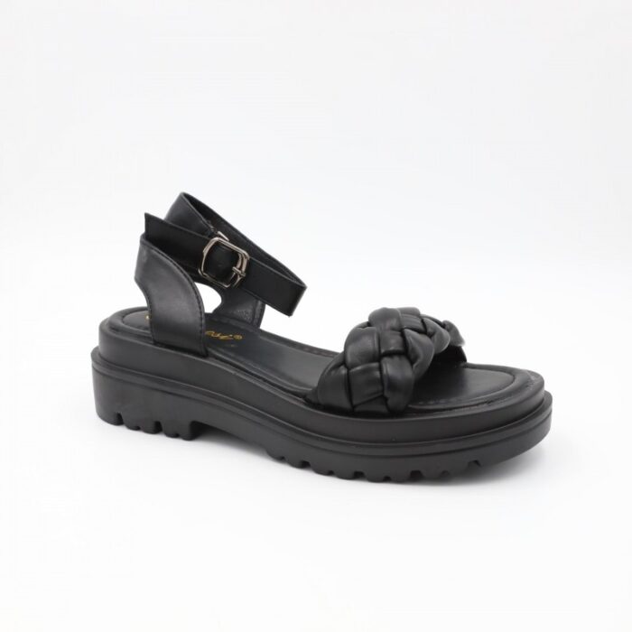 ⁦صندل ستاتي لون أسود⁩ - الصورة ⁦2⁩