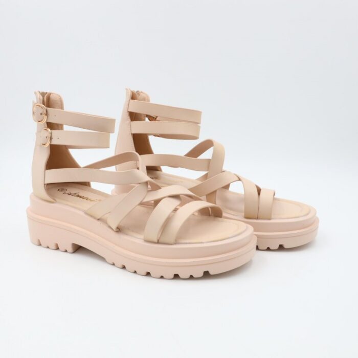 ⁦صندل ستاتي لون بيج فاتح⁩ - الصورة ⁦2⁩