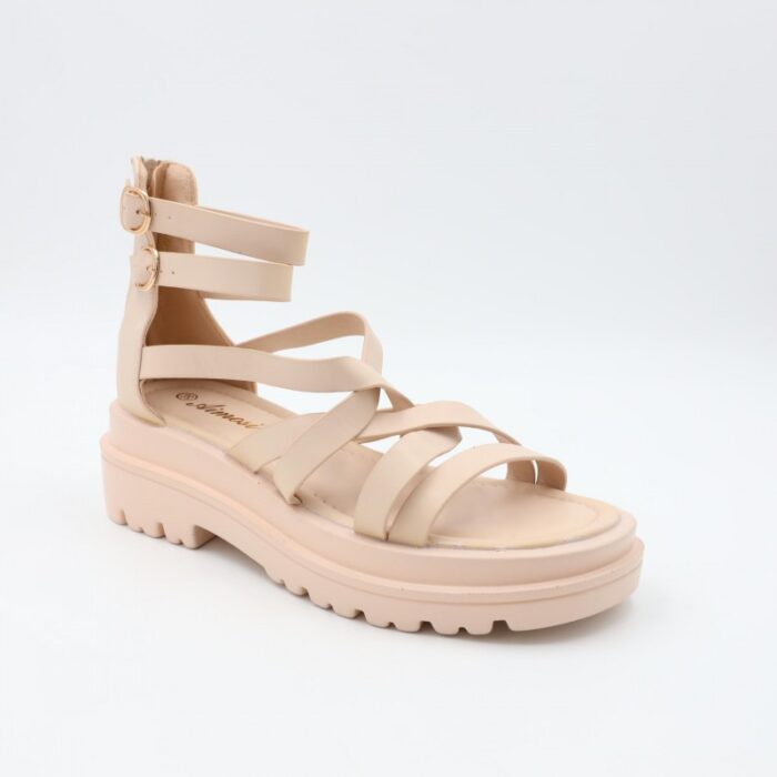 ⁦صندل ستاتي لون بيج فاتح⁩ - الصورة ⁦4⁩