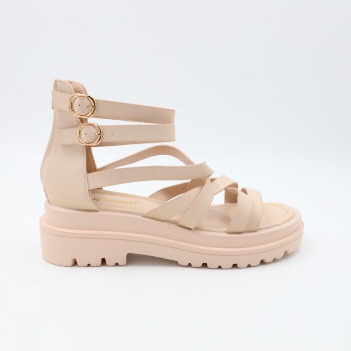 ⁦صندل ستاتي لون بيج فاتح⁩ - الصورة ⁦5⁩