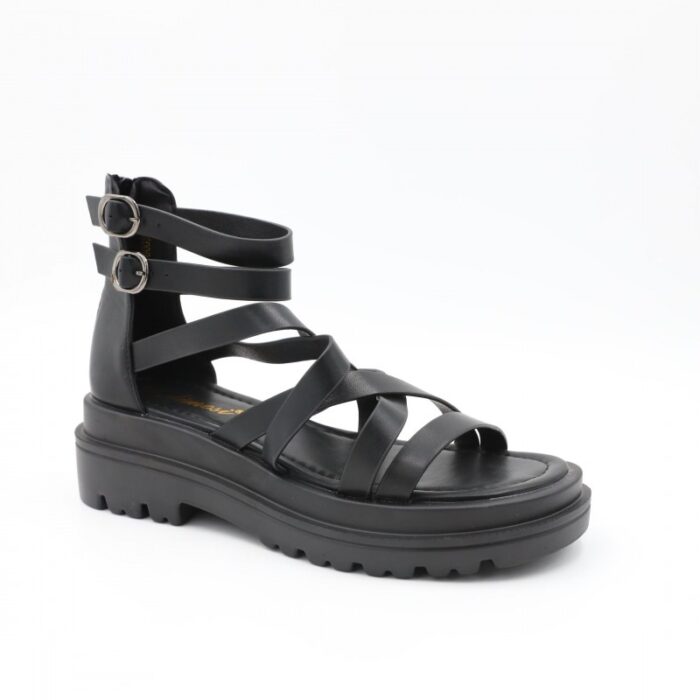 ⁦صندل ستاتي لون أسود⁩ - الصورة ⁦2⁩