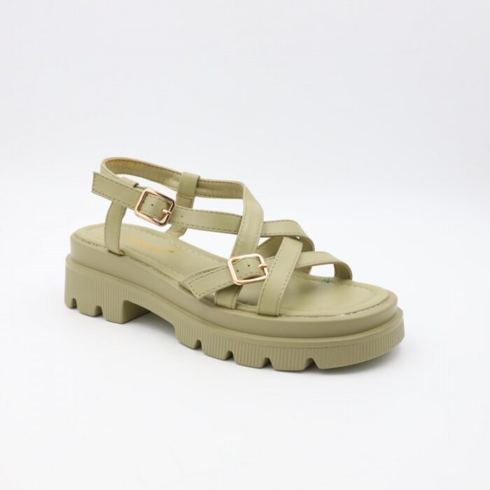 ⁦صندل ستاتي لون أخضر فاتح⁩ - الصورة ⁦3⁩