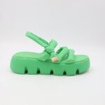 ⁦صندل ستاتي نعل عريض لون أخضر⁩ - الصورة ⁦4⁩