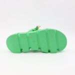 ⁦صندل ستاتي نعل عريض لون أخضر⁩ - الصورة ⁦6⁩