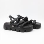 ⁦صندل ستاتي نعل عريض لون أسود⁩ - الصورة ⁦10⁩