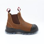 ⁦بسطار عمل من Scorpion مقدمة حماية حديد وجلدة بلاستيك حماية لون أسود للرجال لون بني⁩ - الصورة ⁦4⁩