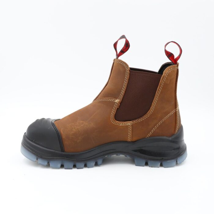 ⁦بسطار عمل من Scorpion مقدمة حماية حديد وجلدة بلاستيك حماية لون أسود للرجال لون بني⁩ - الصورة ⁦5⁩