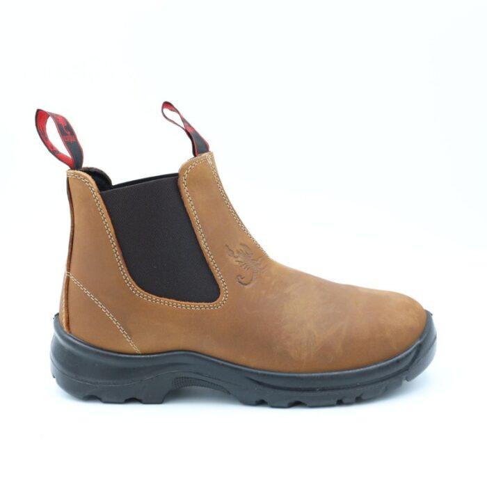 ⁦بسطار عمل من Scorpion بدون مقدمة حماية للرجال لون عسلي⁩ - الصورة ⁦6⁩