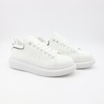 حذاء رياضي جلد للرجال لون أبيض