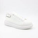 ⁦حذاء رياضي جلد للرجال لون أبيض⁩ - الصورة ⁦2⁩