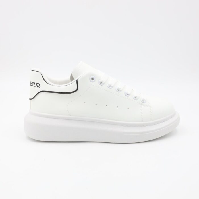 ⁦حذاء رياضي جلد للرجال لون أبيض⁩ - الصورة ⁦3⁩