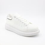 ⁦حذاء رياضي جلد للرجال لون أبيض⁩ - الصورة ⁦8⁩