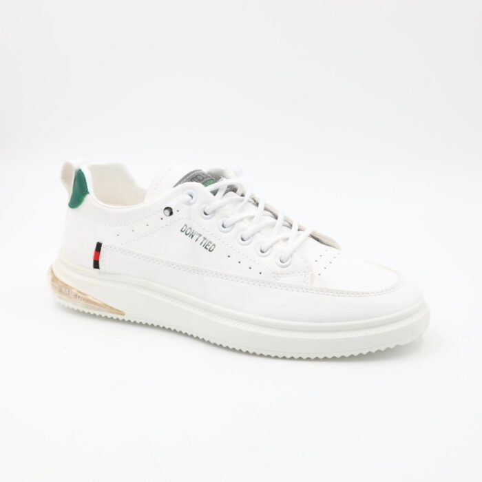 ⁦حذاء كاجوال شبابي جلد للرجال لون أبيض⁩ - الصورة ⁦2⁩