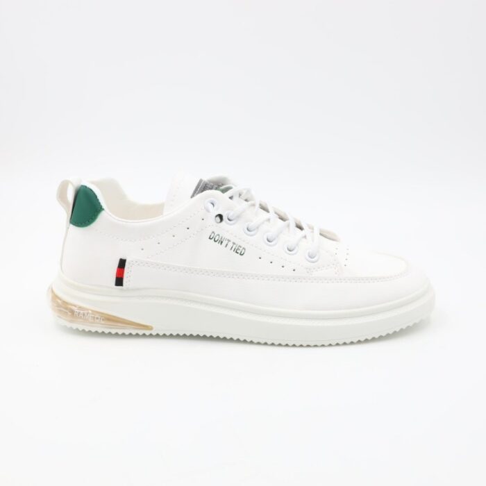 ⁦حذاء كاجوال شبابي جلد للرجال لون أبيض⁩ - الصورة ⁦3⁩