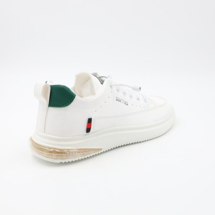 ⁦حذاء كاجوال شبابي جلد للرجال لون أبيض⁩ - الصورة ⁦4⁩