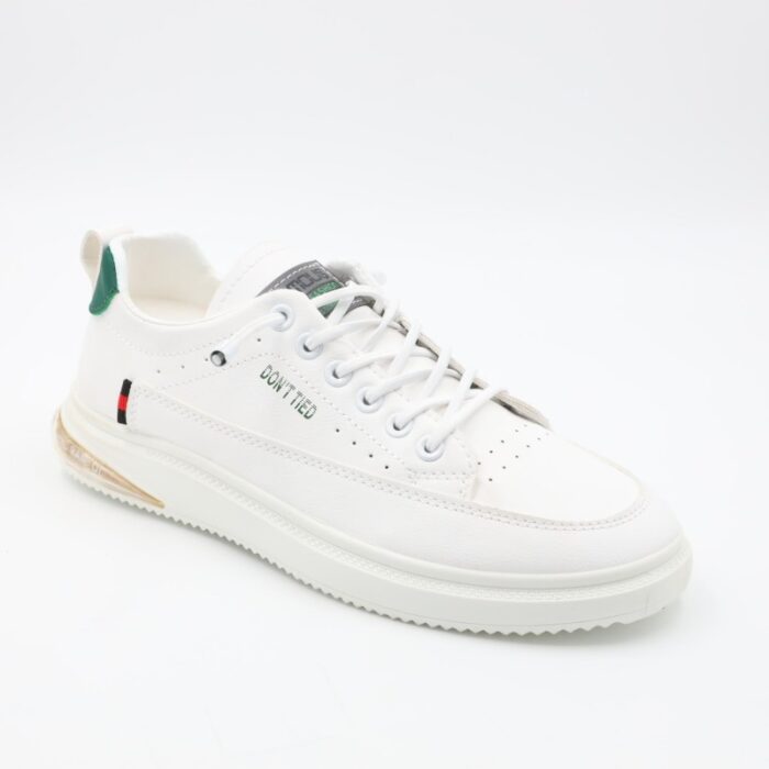 ⁦حذاء كاجوال شبابي جلد للرجال لون أبيض⁩ - الصورة ⁦7⁩